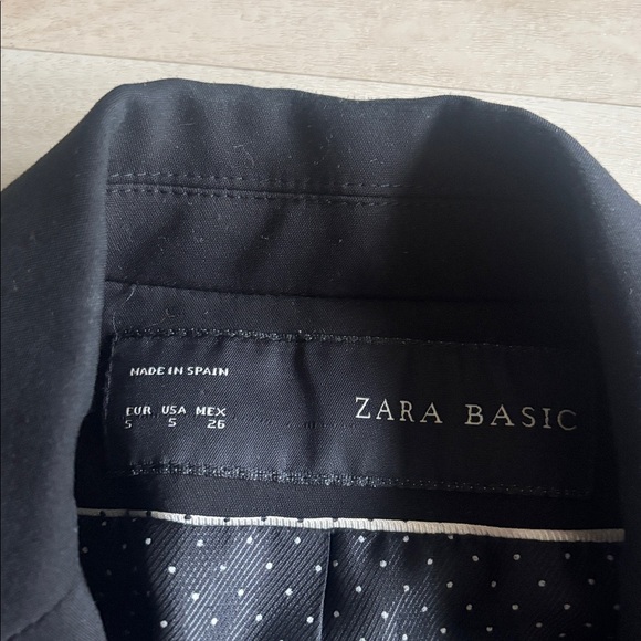zara basic womens blazer black sz small - Picture 4 of 6